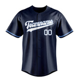 Custom Navy & White Color Fan Baseball Jersey BB01240531WY481