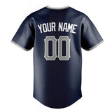 Custom Navy & Gray Color Fan Baseball Jersey BB01240531WY482