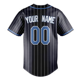 Custom Navy & Light Blue White Pinstripe Fan Baseball Jersey BB01240531WY483