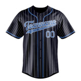 Custom Navy & Light Blue White Pinstripe Fan Baseball Jersey BB01240531WY483