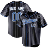 Custom Navy & Light Blue White Pinstripe Fan Baseball Jersey BB01240531WY483