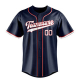 Custom Navy & White Color Fan Baseball Jersey BB01240531WY484