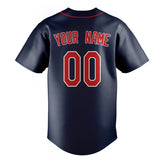 Custom Navy & Red Color Fan Baseball Jersey BB01240531WY487