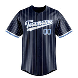 Custom Navy & White White Pinstripe Fan Baseball Jersey BB01240531WY488