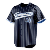 Custom Navy & White White Pinstripe Fan Baseball Jersey BB01240531WY488