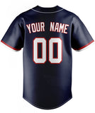 Custom Navy & White Color Fan Baseball Jersey BB01240531WY489