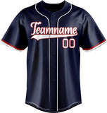 Custom Navy & White Color Fan Baseball Jersey BB01240531WY489