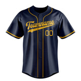 Custom Navy & Gold Color Fan Baseball Jersey BB01240531WY491