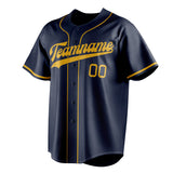 Custom Navy & Gold Color Fan Baseball Jersey BB01240531WY491