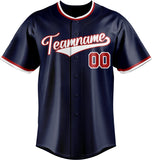 Custom Navy & White Color Fan Baseball Jersey BB01240531WY492