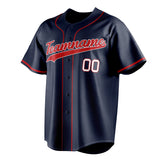 Custom Navy & Red Color Fan Baseball Jersey BB01240531WY494