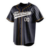 Custom Navy & White White Pinstripe Fan Baseball Jersey BB01240531WY495