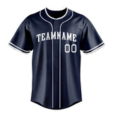 Custom Navy & White Color Fan Baseball Jersey BB01240531WY497