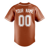 Custom Texas Orange & White Color Fan Baseball Jersey BB01240531WY540