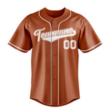 Custom Texas Orange & White Color Fan Baseball Jersey BB01240531WY540