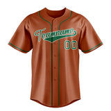 Custom Texas Orange & Kelly Green Color Fan Baseball Jersey BB01240531WY542