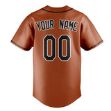 Custom Texas Orange & Black Color Fan Baseball Jersey BB01240531WY545