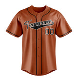 Custom Texas Orange & Black Color Fan Baseball Jersey BB01240531WY545