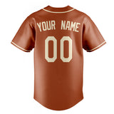 Custom Texas Orange & Cream Color Fan Baseball Jersey BB01240531WY546