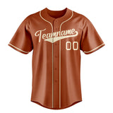 Custom Texas Orange & Cream Color Fan Baseball Jersey BB01240531WY546