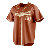 Custom Texas Orange & Cream Color Fan Baseball Jersey BB01240531WY546