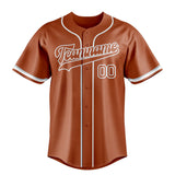 Custom Texas Orange & White Color Fan Baseball Jersey BB01240531WY547