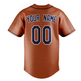 Custom Texas Orange & Navy Color Fan Baseball Jersey BB01240531WY548