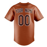 Custom Texas Orange & Brown Color Fan Baseball Jersey BB01240531WY549