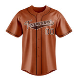 Custom Texas Orange & Brown Color Fan Baseball Jersey BB01240531WY549