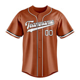 Custom Texas Orange & White Color Fan Baseball Jersey BB01240531WY550