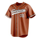 Custom Texas Orange & White Color Fan Baseball Jersey BB01240531WY550