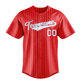 Custom Red & White White Pinstripe Fan Baseball Jersey BB01240531XJ402