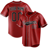 Custom Red & Black Color Fan Baseball Jersey BB01240531XJ413