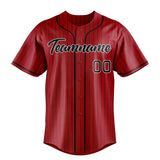 Custom Red & Black Black Pinstripe Fan Baseball Jersey BB01240531XJ414