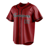 Custom Red & Black Black Pinstripe Fan Baseball Jersey BB01240531XJ414