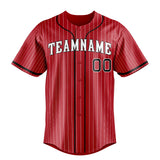 Custom Red & Black White Pinstripe Fan Baseball Jersey BB01240531XJ416