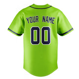 Custom Neon Green & Navy Color Fan Baseball Jersey BB01240531XJ421