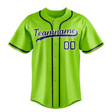 Custom Neon Green & Navy Color Fan Baseball Jersey BB01240531XJ421