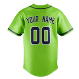 Custom Neon Green & Navy Color Fan Baseball Jersey BB01240531XJ422