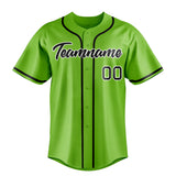 Custom Neon Green & Black Color Fan Baseball Jersey BB01240531XJ424