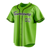 Custom Neon Green & Black Color Fan Baseball Jersey BB01240531XJ424