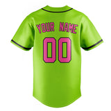 Custom Neon Green & Pink Color Fan Baseball Jersey BB01240531XJ425