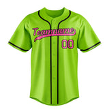 Custom Neon Green & Pink Color Fan Baseball Jersey BB01240531XJ425