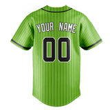 Custom Neon Green & Black Color Fan Baseball Jersey BB01240531XJ426