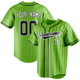 Custom Neon Green & Black Color Fan Baseball Jersey BB01240531XJ426