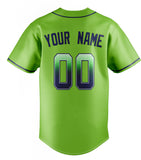 Custom Neon Green & Navy Color Fan Baseball Jersey BB01240531XJ430