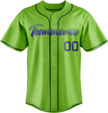 Custom Neon Green & Navy Color Fan Baseball Jersey BB01240531XJ430