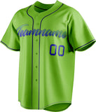 Custom Neon Green & Navy Color Fan Baseball Jersey BB01240531XJ430