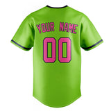 Custom Neon Green & Pink Color Fan Baseball Jersey BB01240531XJ431