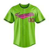 Custom Neon Green & Pink Color Fan Baseball Jersey BB01240531XJ431